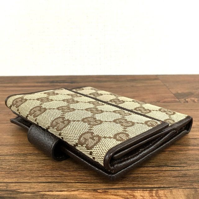 極美品 GUCCI Wホック財布 115094 GGキャンバス 308-