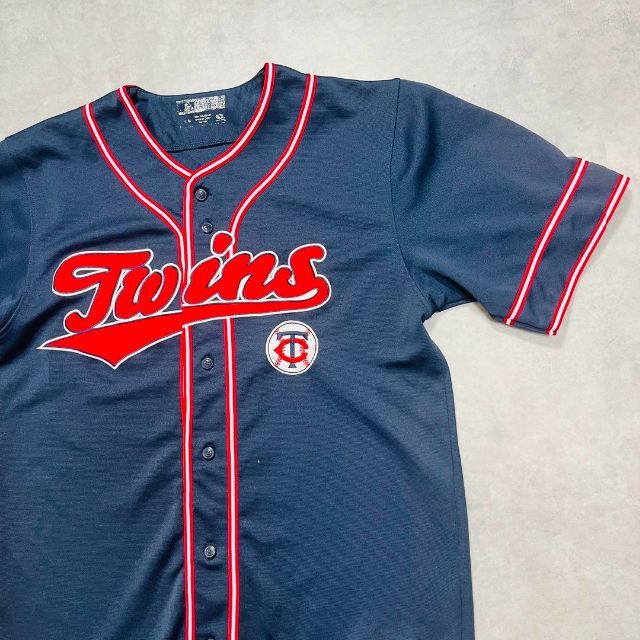 【MLB】ミネソタ・ツインズ ベースボールシャツ 古着野球ユニフォーム