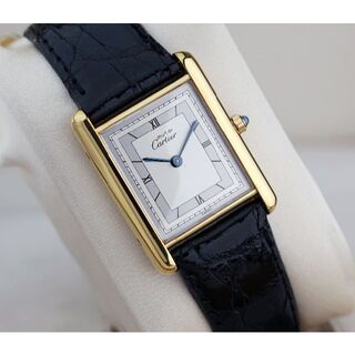 カルティエ(Cartier)の美品 カルティエ マスト タンク シルバー文字盤 ローマン LM Cartier(腕時計(アナログ))