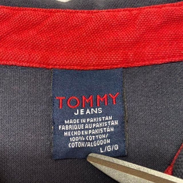 TOMMY JEANS(トミージーンズ)の【希少デザイン】ポロシャツ　トミージーンズ　刺繍ロゴ　ワンポイント　ビッグサイズ メンズのトップス(ポロシャツ)の商品写真