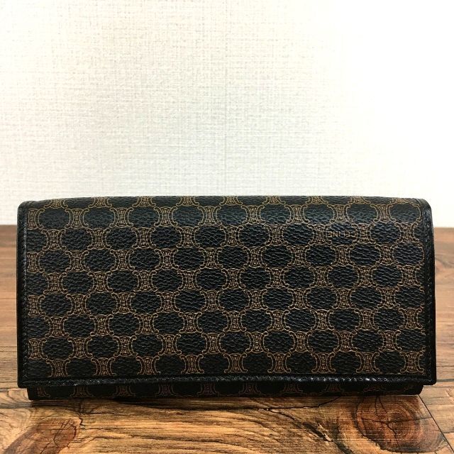 極美品 CELINE マカダム柄 長財布