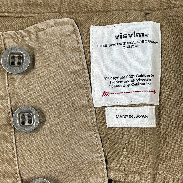 VISVIM ビズビム 0122105008004 CHINO PANTS HW TAPER DMGD チノパンツ ベージュ サイズ3 正規品 / 30825