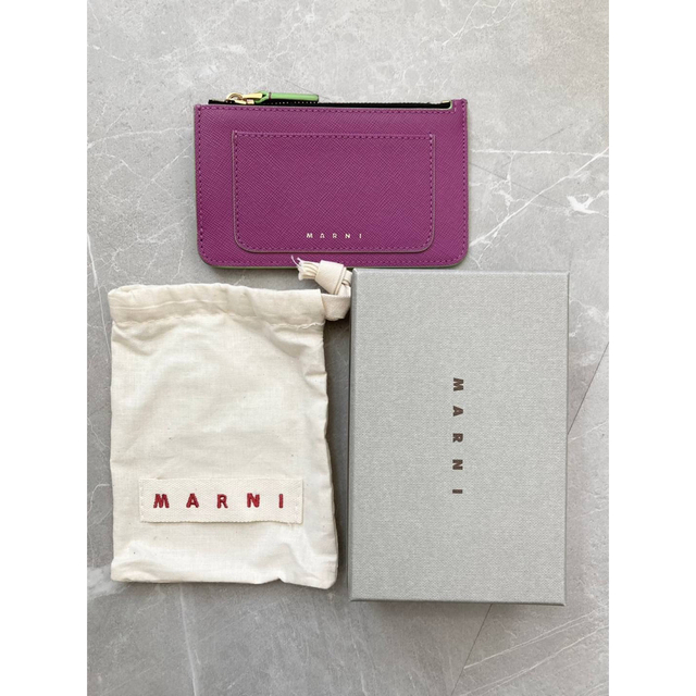 マルニ MARNI カードコインケース パープル 美品 フラグメントケース