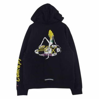 クロムハーツ(Chrome Hearts)のCHROME HEARTS クロムハーツ（原本無） パーカー × MATTY BOY マッティボーイ 21AW Sex Records Concept Hoodie セックス レコード コンセプトフーディ プルオーバーパーカー ブラック系 XL【中古】(パーカー)