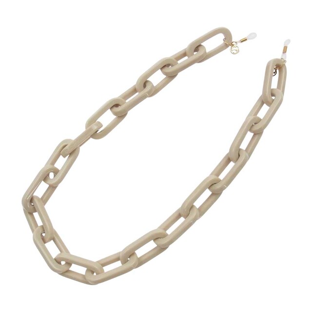 Gucci(グッチ)のGUCCI グッチ その他アクセサリー 617170 Oversized Chain Link Glasses Chain オーバーサイズ チェーンリンク グラスチェーン ベージュ系【中古】 レディースのアクセサリー(その他)の商品写真