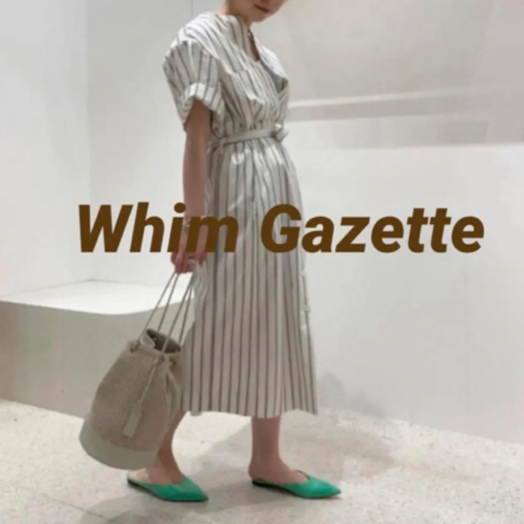 【美品】Whim Gazette ウィムガゼット　ストライプ　シャツ　ワンピース