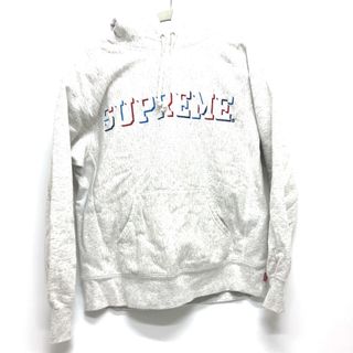 シュプリーム Supreme 0AW Drop Shadow Hooded Sweatshirt  ドロップシャドウフーデット アパレル/フーディ/ロゴ スウェットシャツ パーカー コットン グレー 美品