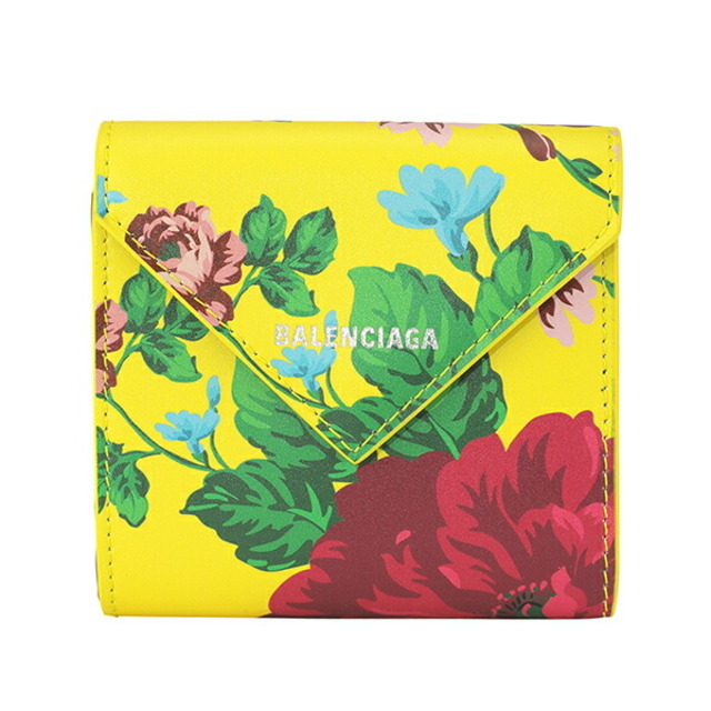 バレンシアガ BALENCIAGA 2つ折り財布 ペーパー イエロー/マルチカラー