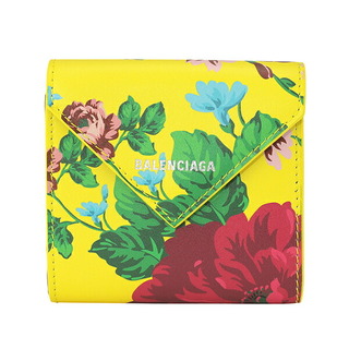 バレンシアガ(Balenciaga)の新品 バレンシアガ BALENCIAGA 2つ折り財布 ペーパー イエロー/マルチカラー(財布)