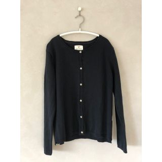 ザラキッズ(ZARA KIDS)のZARA girls ザラガールズ　クルーネック カーディガン　ブラック　150(カーディガン)