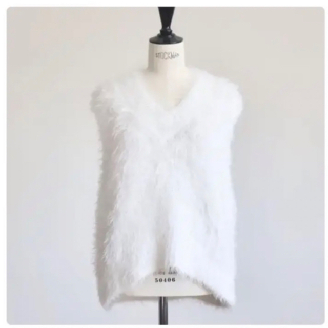 gypsohila ジプソフィア FeatherKnitVest 白 新品未使用