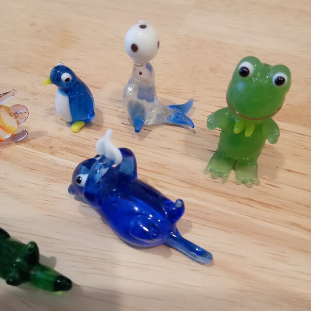 ガラス細工 置物 ミニチュア ガラス細工おまとめ 7点の通販 by みきこ