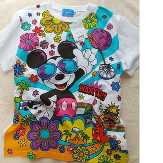 ディズニー(Disney)のディズニー Tシャツ 150 東京ディズニーリゾート 花柄 ミッキー 新品未使用(Tシャツ/カットソー)