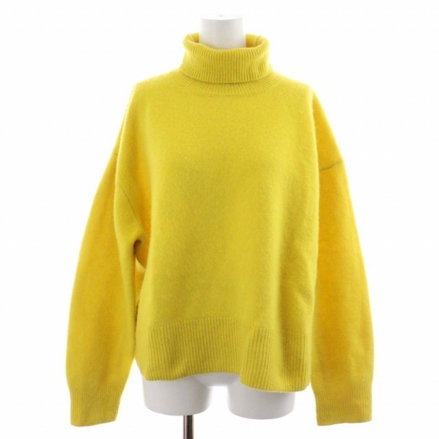 LE CIEL BLEU(ルシェルブルー)のルシェルブルー ニット セータータートルネック カシミヤ混 長袖 36 黄 レディースのトップス(ニット/セーター)の商品写真