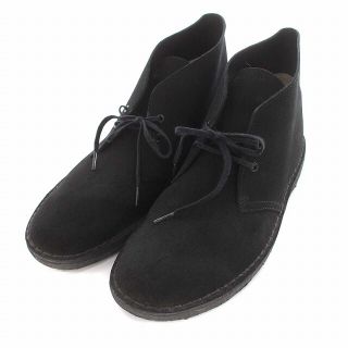 クラークス(Clarks)のclarks デザートブーツ スエード US9.5 26.5cm 黒 ブラック(ブーツ)