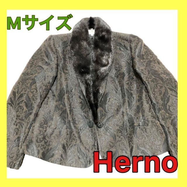 HERNO ヘルノ ジャケット　ファー付　ファージャケット　ボア　スーツ
