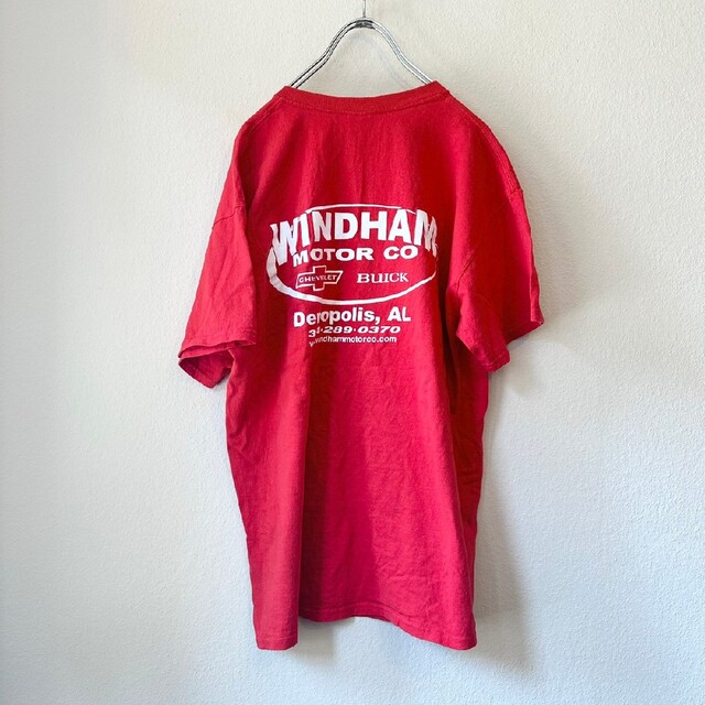 ギルダン　GILDAN　Ｔシャツ　バックプリント　WINDHAM　レッド メンズのトップス(Tシャツ/カットソー(七分/長袖))の商品写真