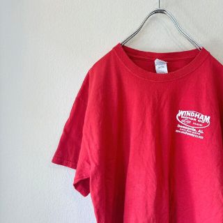 ギルダン　GILDAN　Ｔシャツ　バックプリント　WINDHAM　レッド(Tシャツ/カットソー(七分/長袖))