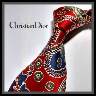 クリスチャンディオール(Christian Dior)の193【Christian Dior】クリスチャンディオール ネクタイ  赤(ネクタイ)