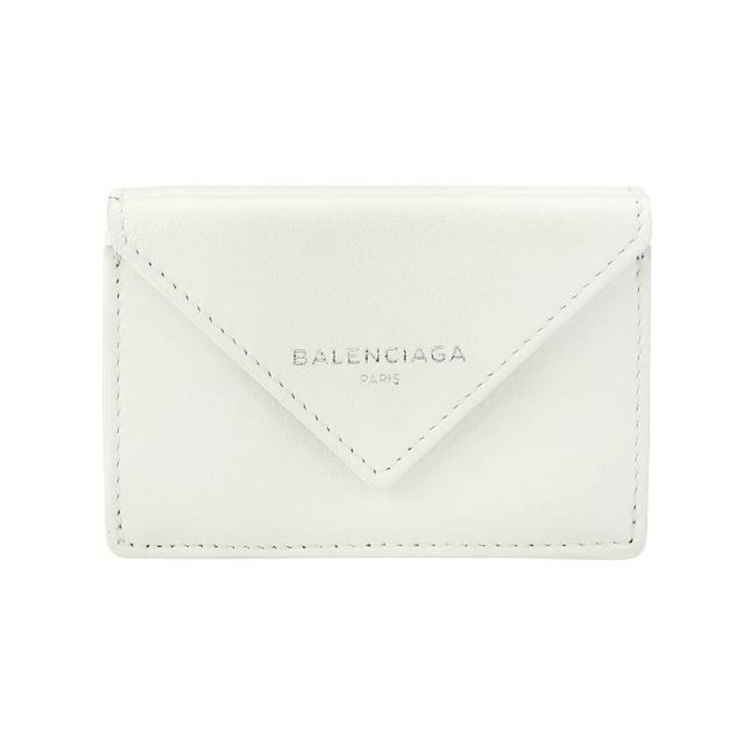 新品 バレンシアガ BALENCIAGA 3つ折り財布 パピエ ホワイト ...