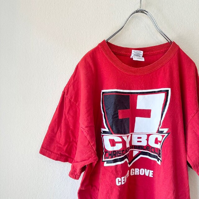 GILDAN(ギルタン)のギルダン　GILDAN　プリント　半袖Tシャツ　ビッグロゴ　レッド メンズのトップス(Tシャツ/カットソー(半袖/袖なし))の商品写真