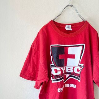 ギルタン(GILDAN)のギルダン　GILDAN　プリント　半袖Tシャツ　ビッグロゴ　レッド(Tシャツ/カットソー(半袖/袖なし))