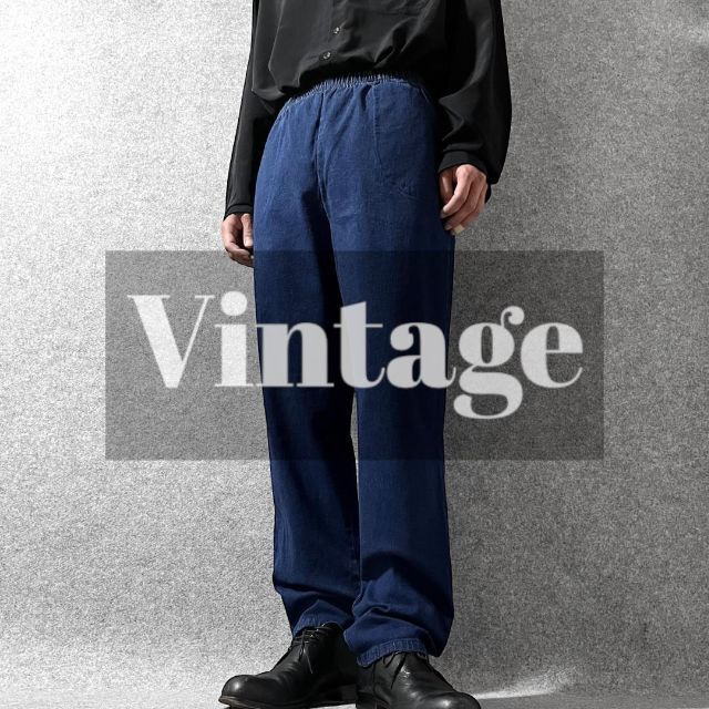 arieパンツ✿【vintage】ワイド デニム イージーパンツ ジーンズ インディゴ XL
