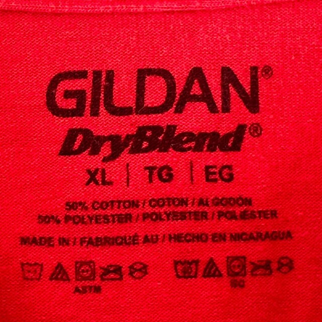 GILDAN(ギルタン)のギルダン　GILDAN　バスケ　プリント　半袖Tシャツ　レッド メンズのトップス(Tシャツ/カットソー(半袖/袖なし))の商品写真