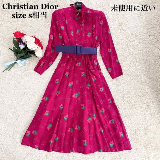 Christian Dior ロング ワンピース ドレス ピンク-