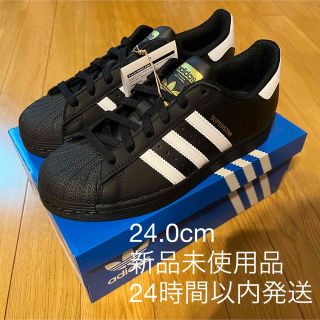 アディダス(adidas)の【新品未使用】Adidas スーパースター コアブラック 24.0cm(スニーカー)