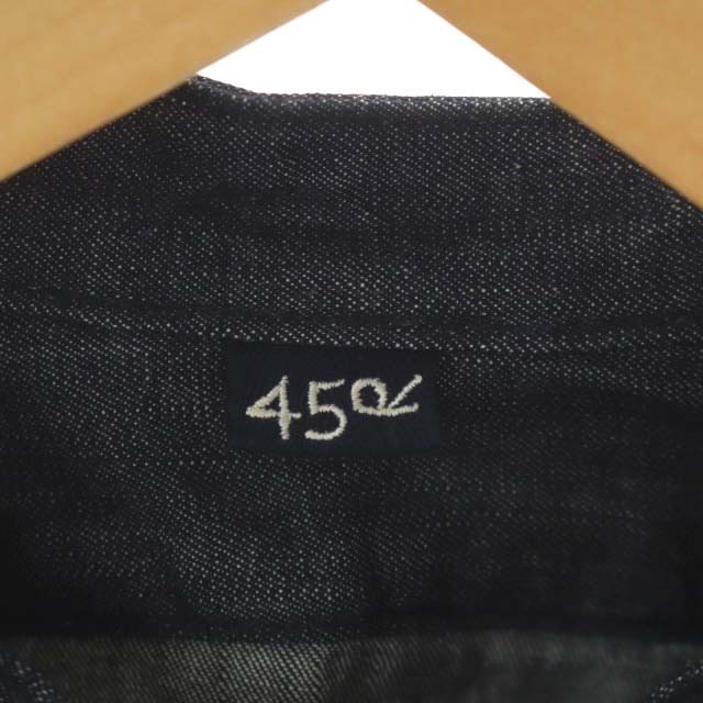45R 45rpm モンプチデニム 908ビッグーグーシャツ 長袖 紺 - シャツ