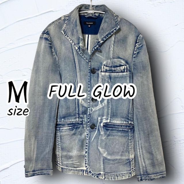 FULL GLOW 66-H021 ヴィンテージ デニムジャケット 謙っ Lサイズ FULL GLOW 66-H021 ヴィンテージ デニムジャケット 謙っ Lサイズ