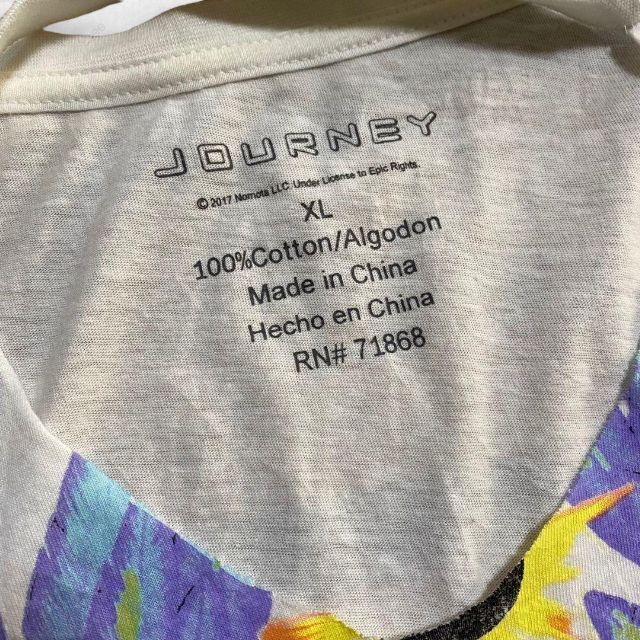 S136 古着 JOURNEY 白 ジャーニー　ツアー　ロック　バンド Tシャツ メンズのトップス(Tシャツ/カットソー(半袖/袖なし))の商品写真