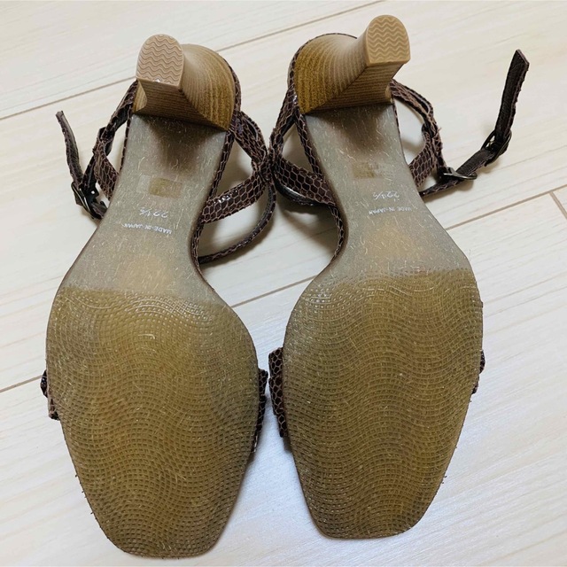 MELMO(メルモ)の【新品未使用】MELMO サンダル ダークブラウン 天然皮製 レディースの靴/シューズ(サンダル)の商品写真
