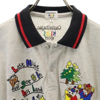 未使用 カステルバジャック キッズ スポーツ 刺繍 長袖 ポロシャツ S ... 90's カステルバジャック長袖刺繍 スキーポロシャツ 大人気