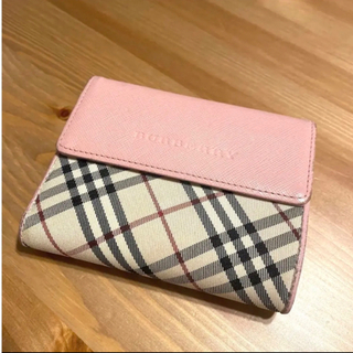 BURBERRY - バーバリー ピンク 折り 財布 チェックの通販 by ナオ's 