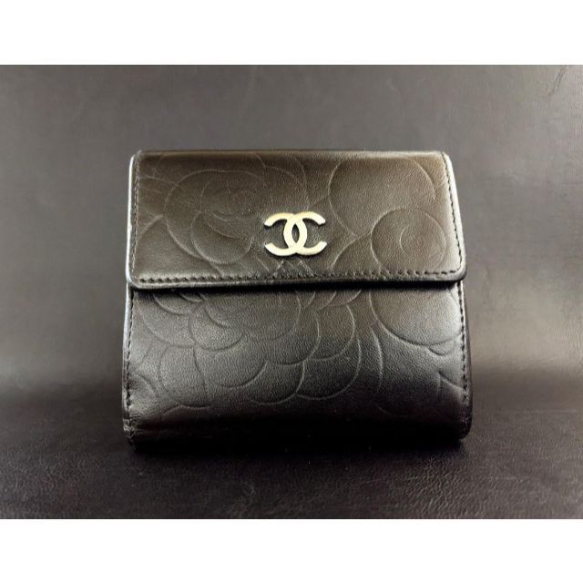 CHANEL - 【超美品】シャネル財布 折財布 二折財布 カメリア