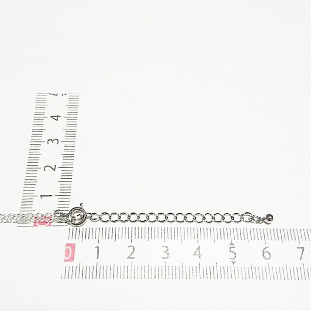 No.371 フラワーチャーム＆ビジューシルバーネックレス ハンドメイドのアクセサリー(ネックレス)の商品写真