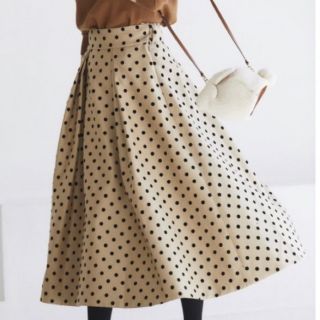 セブンテン フロッキー ドット スカート ワンピース M S