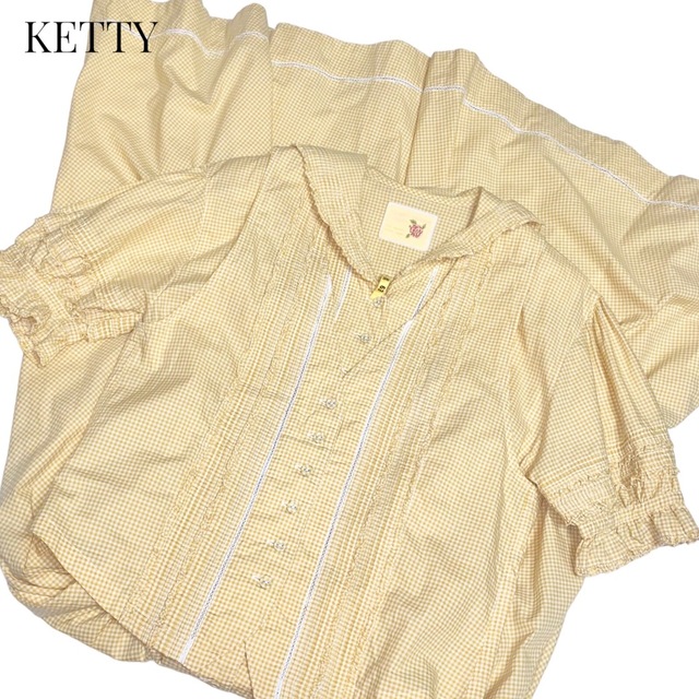 ketty(ケティ)のKETTY セットワンピース　チェック　イエロー　ケティ レディースのワンピース(ロングワンピース/マキシワンピース)の商品写真
