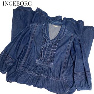 インゲボルグ(INGEBORG)のINGEBORG デニムロングワンピース　インゲボルグ(ロングワンピース/マキシワンピース)