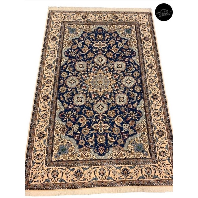ペルシャ絨毯 ナイン産 6La 高品質 192x127cm 手織り絨毯 ペルシャ