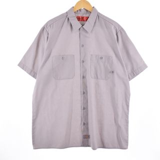 ディッキーズ(Dickies)の古着 ディッキーズ Dickies 半袖 ワークシャツ メンズXXL /eaa333203(シャツ)