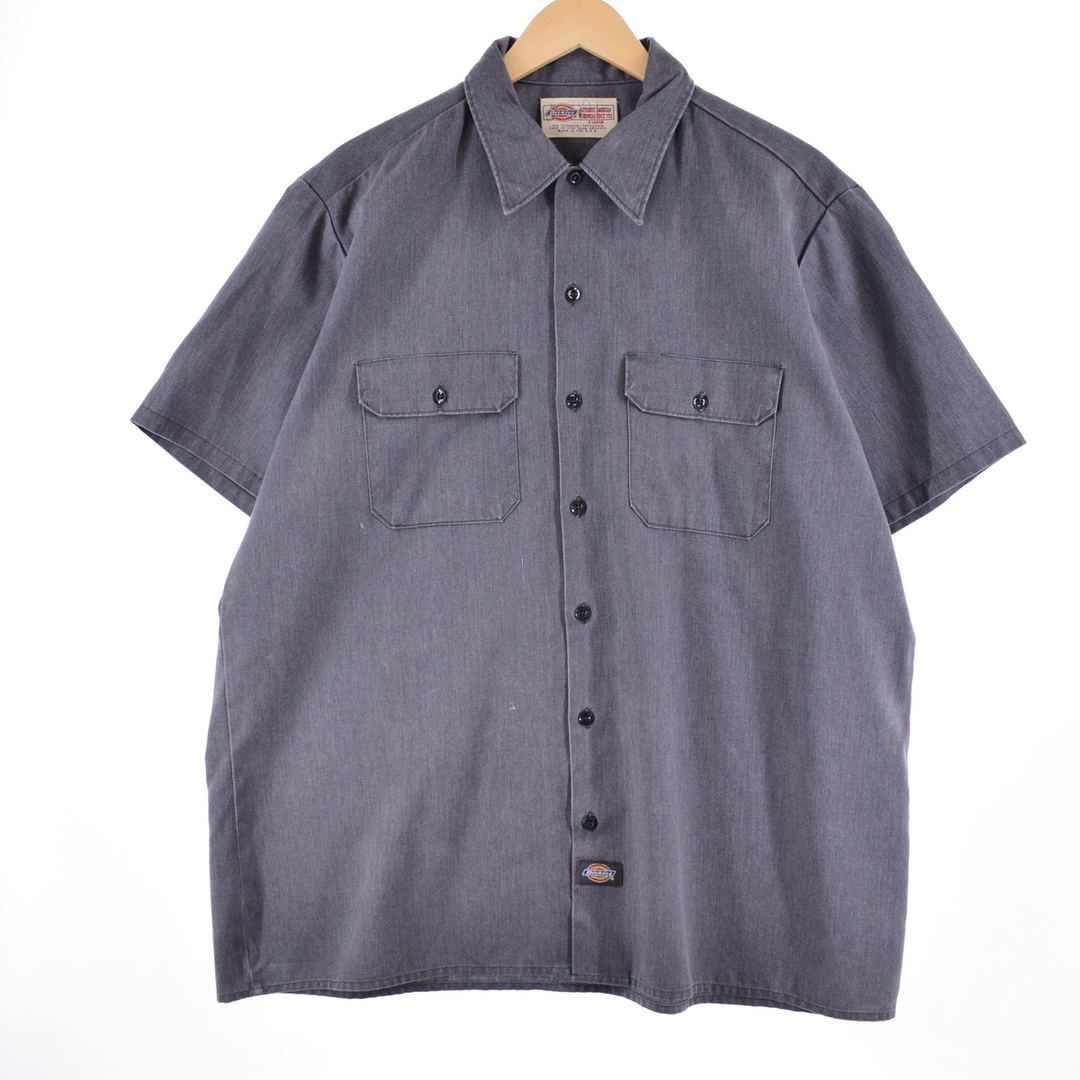 ディッキーズ Dickies 半袖 ワークシャツ USA製 メンズXXL /eaa333204