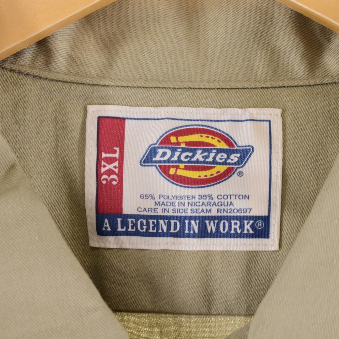 Dickies(ディッキーズ)の古着 ビッグサイズ ディッキーズ Dickies A LEGEND IN WORK 半袖 ワークシャツ メンズXXXL /eaa333206 メンズのトップス(シャツ)の商品写真