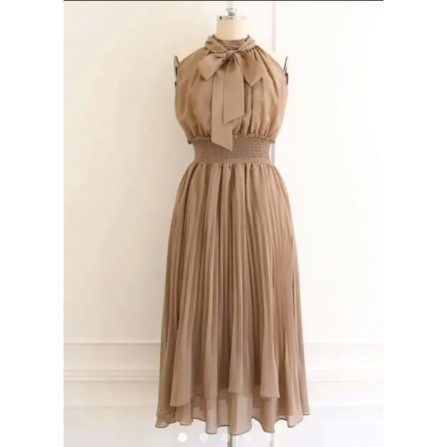 herlipto Pleated Chiffon Ribbon Midi 2