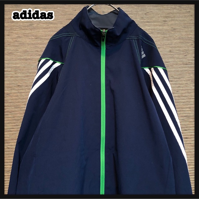 adidas(アディダス)の【アディダス】ナイロンジャケット　パフォーマンスロゴ　三本線　ワンポイントA4 メンズのジャケット/アウター(ナイロンジャケット)の商品写真