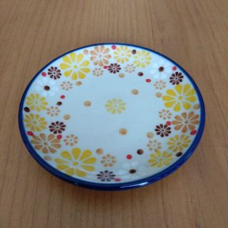 ポーリッシュポタリー 10cm平皿(黄花)(食器)