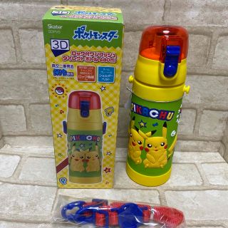 新品　ピカチュウ　ポケモン 真空二重構造ステンレスダイレクトボトル　480ml(弁当用品)