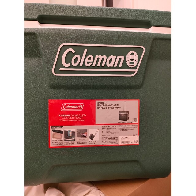 新品未使用品☆コールマンクーラ―ボックス 保冷 47L 50QT エバー